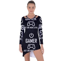 Gamer Asymmetric Cut-out Shift Dress by Valentinaart
