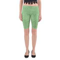 Knittedwoolcolour2 Yoga Cropped Leggings by snowwhitegirl