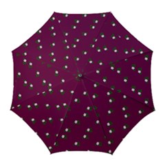 Pink Flowers Magenta Big Golf Umbrellas by snowwhitegirl