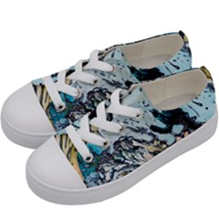 Abstract Structure Background Wax Kids  Low Top Canvas Sneakers by Nexatart