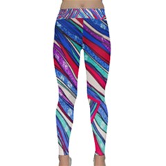 Texture Pattern Fabric Natural Classic Yoga Leggings by Nexatart