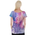 marbled,ultraviolet,violet,purple,pink,blue,white,stone,marble,modern,trendy,beautiful Cap Sleeve Tops View2