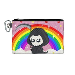 Cute Grim Reaper Canvas Cosmetic Bag (medium) by Valentinaart