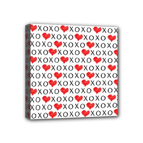 Xoxo Valentines Day Pattern Mini Canvas 4  X 4  by Valentinaart