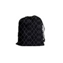 Black And White Grid Pattern Drawstring Pouches (Small)  View1