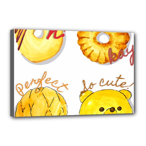 Cute Bread Canvas 18  X 12  by KuriSweets