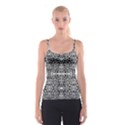 Dark Oriental Ornate Pattern Spaghetti Strap Top View1