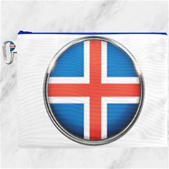 Iceland Flag Europe National Canvas Cosmetic Bag (xxxl) by Nexatart