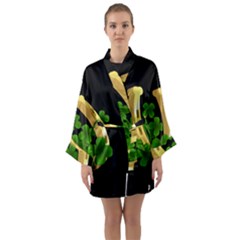  St  Patricks Day  Long Sleeve Kimono Robe by Valentinaart