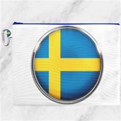 Sweden Flag Country Countries Canvas Cosmetic Bag (xxxl) by Nexatart