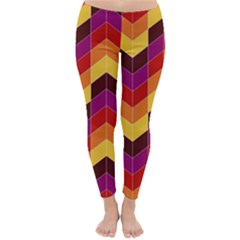 Geometric Pattern Triangle Classic Winter Leggings by Nexatart