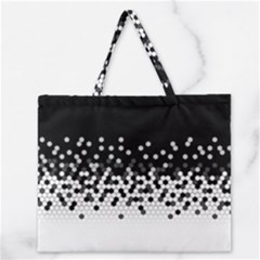 Flat Tech Camouflage Black And White Zipper Large Tote Bag by jumpercat