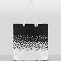 Flat Tech Camouflage Black And White Full Print Rope Handle Tote (Large) View2