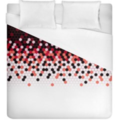Flat Tech Camouflage Reverse Red Duvet Cover (king Size) by jumpercat