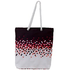 Flat Tech Camouflage Reverse Red Full Print Rope Handle Tote (large) by jumpercat