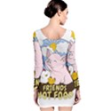 Friends Not Food - Cute Pig and Chicken Long Sleeve Bodycon Dress View2