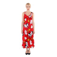 The Farm Pattern Sleeveless Maxi Dress by Valentinaart
