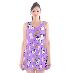 The Farm Pattern Scoop Neck Skater Dress