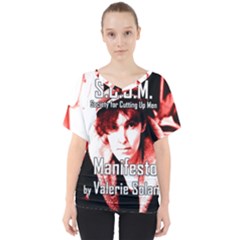 Valerie Solanas V-neck Dolman Drape Top by Valentinaart
