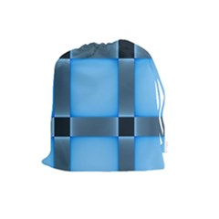 Wall Blue Steel Light Creative Drawstring Pouches (large)  by Nexatart