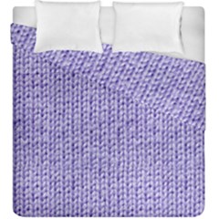 Knitted Wool Lilac Duvet Cover Double Side (king Size) by snowwhitegirl