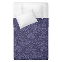 Damask Purple Duvet Cover Double Side (single Size) by snowwhitegirl