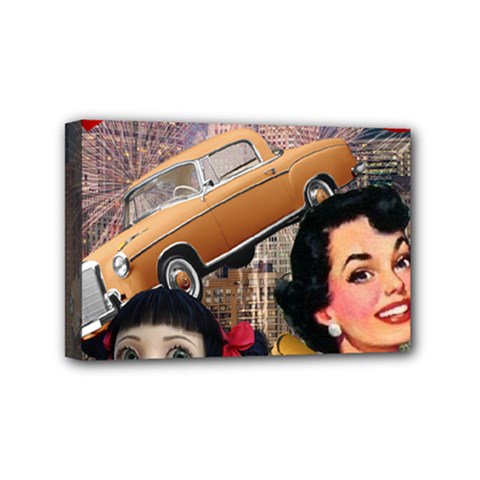 Out In The City Mini Canvas 6  X 4  by snowwhitegirl