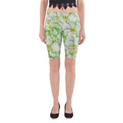 Light Floral Collage  Yoga Cropped Leggings by dflcprints