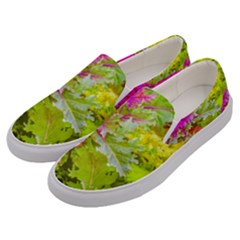 Colored Plants Photo Men s Canvas Slip Ons by dflcprints