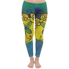 Cross Flowers Classic Winter Leggings by snowwhitegirl