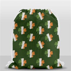 Irish Clover Drawstring Bag (small) by Valentinaart