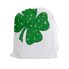 Sparkly Clover Drawstring Pouches (xxl) by Valentinaart