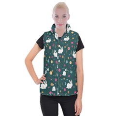 Easter Bunny  Women s Button Up Vest by Valentinaart