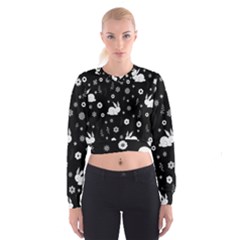 Easter Bunny  Cropped Sweatshirt by Valentinaart