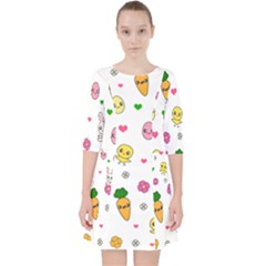Easter Kawaii Pattern Pocket Dress by Valentinaart