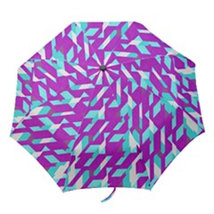 Fabric Textile Texture Purple Aqua Folding Umbrellas by Nexatart