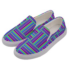 Geometric Textile Texture Surface Men s Canvas Slip Ons by Nexatart