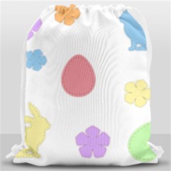Easter Patches  Drawstring Bag (large) by Valentinaart