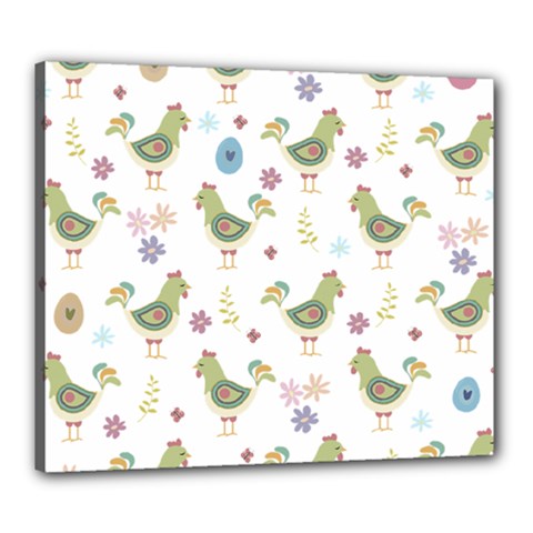 Easter Pattern Canvas 24  X 20  by Valentinaart