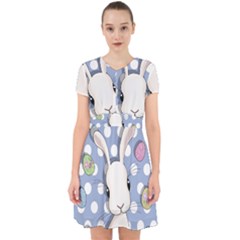 Easter Bunny  Adorable In Chiffon Dress by Valentinaart