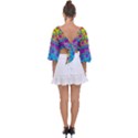 Flowers In The Most Beautiful Sunshine Tie Back Butterfly Sleeve Chiffon Top View2