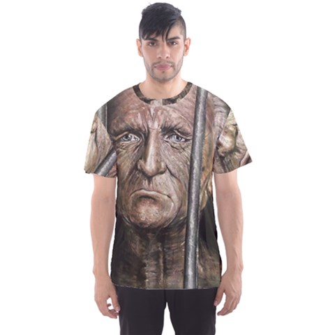 Old Man Imprisoned Men s Sports Mesh Tee by redmaidenart