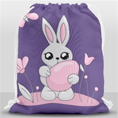 Easter Bunny  Drawstring Bag (large) by Valentinaart