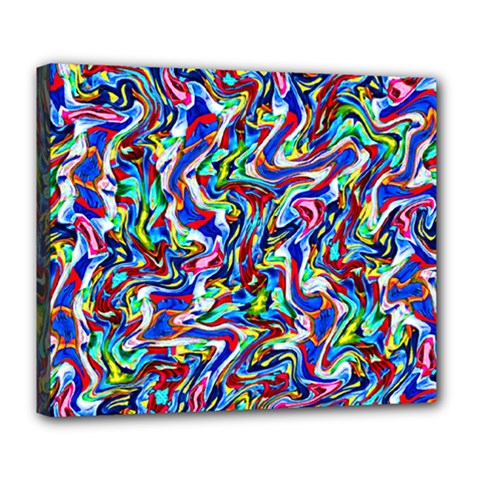 Pattern-10 Deluxe Canvas 24  X 20   by ArtworkByPatrick