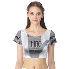 Vulcan Thing Short Sleeve Crop Top by Howtobead