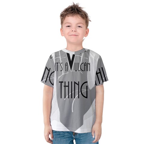Vulcan Thing Kids  Cotton Tee by Howtobead