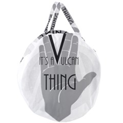 Vulcan Thing Giant Round Zipper Tote by Howtobead