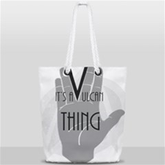 Vulcan Thing Full Print Rope Handle Tote (small) by Howtobead
