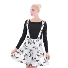 Birds Pattern Photo Collage Suspender Skater Skirt by dflcprints