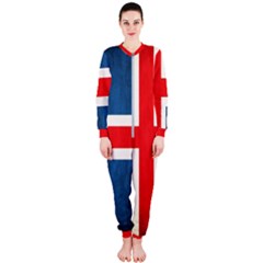 Iceland Flag Onepiece Jumpsuit (ladies)  by Valentinaart